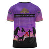 Australia Anzac Day T-shirt - In remembrance of all those who served on foot paw hoof and wing T-shirt