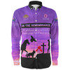 Australia Anzac Day Long Sleeve Shirt - In remembrance of all those who served on foot paw hoof and wing Long Sleeve Shirt