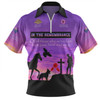 Australia Anzac Day Zip Polo Shirt - In remembrance of all those who served on foot paw hoof and wing Zip Polo Shirt