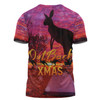 Australia Christmas Kangaroo Camping T-shirt - Aussie Outback Merry Christmas T-shirt