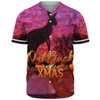 Australia Christmas Kangaroo Camping Baseball Shirt - Aussie Outback Merry Christmas Baseball Shirt