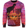 Australia Christmas Kangaroo Camping Sweatshirt - Aussie Outback Merry Christmas Sweatshirt