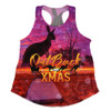 Australia Christmas Kangaroo Camping Women Racerback Singlet - Aussie Outback Merry Christmas Women Racerback Singlet