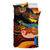 Australia Aboriginal Bedding Set - Rainbow Serpent In Aboriginal Dreaming Art Inspired Bedding Set