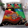 Australia Aboriginal Bedding Set - The Rainbow Serpent Dreamtime Give Shape To The Earth Bedding Set