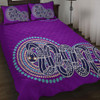 Australia Aboriginal Quilt Bed Set - Purple Rainbow Serpent Dreaming Inspired Quilt Bed Set