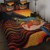 Australia Aboriginal Quilt Bed Set - Rainbow Serpent In Aboriginal Dreaming Art Inspired Quilt Bed Set