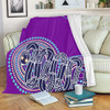 Australia Aboriginal Blanket - Purple Rainbow Serpent Dreaming Inspired Blanket