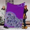 Australia Aboriginal Blanket - Purple Rainbow Serpent Dreaming Inspired Blanket