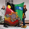 Australia Aboriginal Blanket - The Rainbow Serpent Dreamtime Give Shape To The Earth Blanket