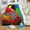 Australia Aboriginal Blanket - The Rainbow Serpent Dreamtime Give Shape To The Earth Blanket