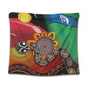 Australia Aboriginal Tapestry - The Rainbow Serpent Dreamtime Give Shape To The Earth Tapestry