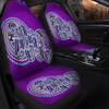 Australia Aboriginal Car Seat Cover - Purple Rainbow Serpent Dreaming Inspired Car Seat Cover