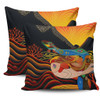 Australia Aboriginal Pillow Cases - Rainbow Serpent In Aboriginal Dreaming Art Inspired Pillow Cases