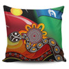 Australia Aboriginal Pillow Cases - The Rainbow Serpent Dreamtime Give Shape To The Earth Pillow Cases