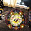 Australia Aboriginal Round Rug - The Rainbow Serpent Dreaming Spirit Art Round Rug