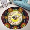 Australia Aboriginal Round Rug - The Rainbow Serpent Dreaming Spirit Art Round Rug