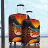 Australia Aboriginal Luggage Cover - Rainbow Serpent In Aboriginal Dreaming Art Inspired Luggage Cover