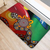Australia Aboriginal Doormat - The Rainbow Serpent Dreamtime Give Shape To The Earth Doormat