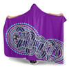 Australia Aboriginal Hooded Blanket - Purple Rainbow Serpent Dreaming Inspired Hooded Blanket
