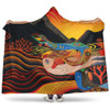 Australia Aboriginal Hooded Blanket - Rainbow Serpent In Aboriginal Dreaming Art Inspired Hooded Blanket
