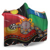 Australia Aboriginal Hooded Blanket - The Rainbow Serpent Dreamtime Give Shape To The Earth Hooded Blanket