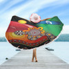 Australia Aboriginal Beach Blanket - The Rainbow Serpent Dreamtime Give Shape To The Earth Beach Blanket