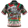 South Sydney Rabbitohs Custom Polo Shirt - South Sydney Rabbitohs Santa Aussie Big Things Polo Shirt