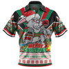 South Sydney Rabbitohs Custom Polo Shirt - South Sydney Rabbitohs Santa Aussie Big Things Polo Shirt