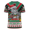 South Sydney Rabbitohs Custom T-shirt - South Sydney Rabbitohs Santa Aussie Big Things T-shirt