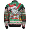 South Sydney Rabbitohs Custom Bomber Jacket - South Sydney Rabbitohs Santa Aussie Big Things Bomber Jacket