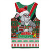 South Sydney Rabbitohs Custom Men Singlet - South Sydney Rabbitohs Santa Aussie Big Things Men Singlet