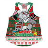 South Sydney Rabbitohs Custom Women Racerback Singlet - South Sydney Rabbitohs Santa Aussie Big Things Women Racerback Singlet