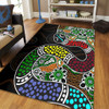 Australia Rainbow Serpent Aboriginal Area Rug - Dreamtime Rainbow Serpent Contemporary Area Rug