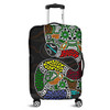 Australia Rainbow Serpent Aboriginal Luggage Cover - Dreamtime Rainbow Serpent Contemporary Luggage Cover