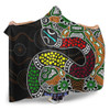 Australia Rainbow Serpent Aboriginal Hooded Blanket - Dreamtime Rainbow Serpent Contemporary Hooded Blanket