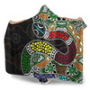 Australia Rainbow Serpent Aboriginal Hooded Blanket - Dreamtime Rainbow Serpent Contemporary Hooded Blanket