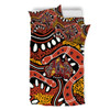 Australia Rainbow Serpent Aboriginal Bedding Set - Aboriginal Dot Art Snake Artwork Bedding Set