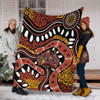 Australia Rainbow Serpent Aboriginal Blanket - Aboriginal Dot Art Snake Artwork Blanket