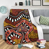 Australia Rainbow Serpent Aboriginal Blanket - Aboriginal Dot Art Snake Artwork Blanket