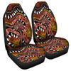 Australia Rainbow Serpent Aboriginal Car Seat Cover - Aboriginal Dot Art Snake Artwork Car Seat Cover