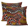 Australia Rainbow Serpent Aboriginal Pillow Cases - Aboriginal Dot Art Snake Artwork Pillow Cases