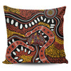 Australia Rainbow Serpent Aboriginal Pillow Cases - Aboriginal Dot Art Snake Artwork Pillow Cases