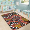 Australia Rainbow Serpent Aboriginal Area Rug - Aboriginal Dot Art Snake Artwork Area Rug