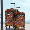 Australia Rainbow Serpent Aboriginal Luggage Cover - Aboriginal Dot Art Snake Artwork Luggage Cover