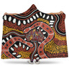 Australia Rainbow Serpent Aboriginal Hooded Blanket - Aboriginal Dot Art Snake Artwork Hooded Blanket