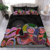 Australia Rainbow Serpent Aboriginal Bedding Set - Dreamtime Rainbow Serpent Featuring Dot Style Bedding Set