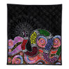 Australia Rainbow Serpent Aboriginal Quilt - Dreamtime Rainbow Serpent Featuring Dot Style Quilt