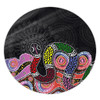 Australia Rainbow Serpent Aboriginal Round Rug - Dreamtime Rainbow Serpent Featuring Dot Style Round Rug