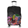 Australia Rainbow Serpent Aboriginal Luggage Cover - Dreamtime Rainbow Serpent Featuring Dot Style Luggage Cover